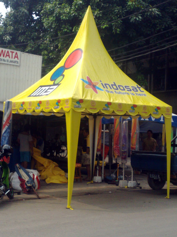 TENDA PROMOSI INDOSAT MODEL KERUCUT